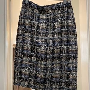 J. Crew metallic tweed pencil skirt size 6
